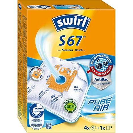 Sacchetto Aspirapolvere Swirl S 67 MP Plus AirSpace Arancione Bianco (1/5)