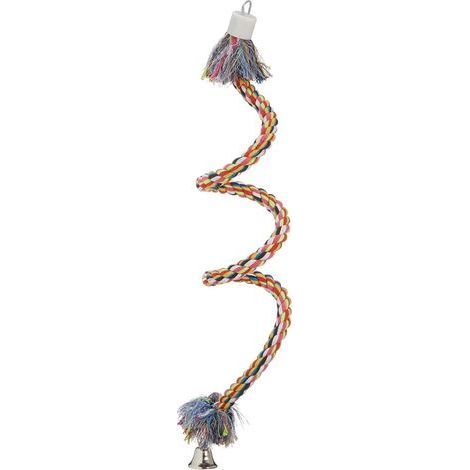 1 Jeu Corde Oiseau Spirale Cloche Crochet Cage Petite Moyenne Taille (1/3)