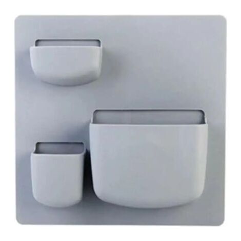 En plastique auto-adhésif étagère de rangement mural salle de bain cuisine réfrigérateur réfrigérateur support de rangeme (1/4)
