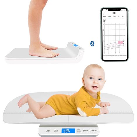 Balance numérique Bluetooth pour bébé, Pèse-bébé, Pèse-enfant, Pèse-poids Avec application pour bébé, Pèse-personne Avec application pour nouveau-né, animal de compagnie, chien, chat (1/5)