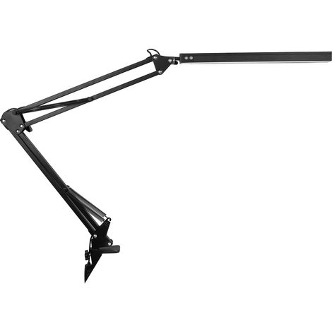 Lampe de table LED pliable à bras long avec pince et protection oculaire pour tatouage, manucure et coiffure (1/5)
