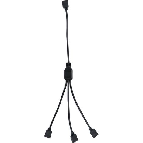 longziming - Câble répartiteur et rallonge 4 broches 12 V – 1 vers 3 LED RGB – 30 cm – Plug & Play – Câble PVC résistant pour éclairage RGB PC (1/5)