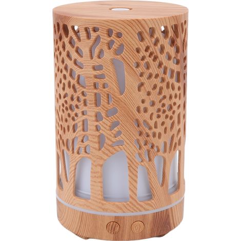 Diffuseur d'arômes imitation bois 200 ml, 8 W, arrêt automatique, LED colorée, silencieux, pour voiture et maison, prise UE 100-240 V