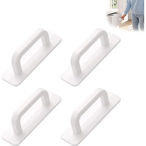 Poignée Porte Coulissante Auto-Adhésive, Baie Vitrée Extérieure, Porte Balcon, Griffes Adhésives Sans Perçage, Accessoire pour Fenêtres, Armoires, Tiroirs et Meubles (1/5)