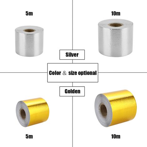 Réfléchissez la lumière ignifuge ceinture en fibre de verre Automobile moto Refit bande d'isolation thermique ruban de bouclier thermique résistant à l'usure (1/5)