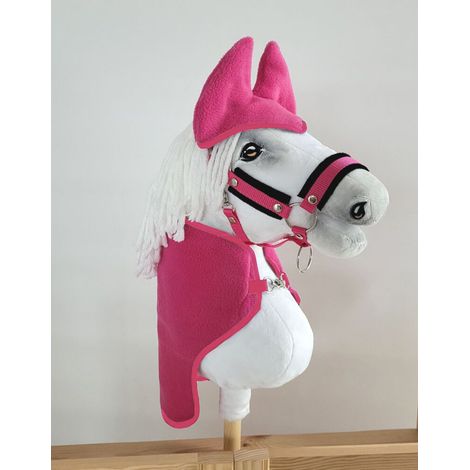 Conjunto Hobby Horse A3: Manta + Gorro para moscas - Rosa oscuro (1/4)