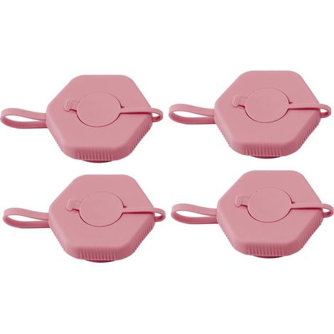 4 pièces Couvercles Anti-Fuites pour Bidons d'Eau Réutilisables, Bouchons Étanches pour Bouteilles d'Eau de Bureau ou Maison, Rose (1/5)