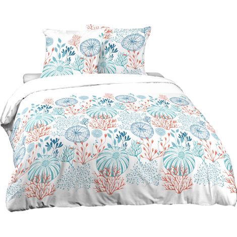 Parure de couette 220x240 Coton bio 57 Fils HECTOR (1/3)