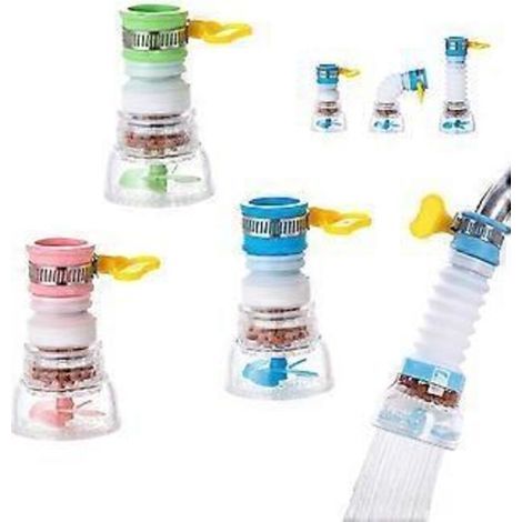 Wasserhahnfilter – 3-teilig – 360° drehbar – ausziehbar – passend für Wasserhähne bis 30 mm – medizinischer Stein – 1 Stück (1/5)