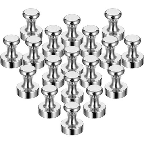 Set di 18 magneti conici, mini magneti in metallo, puntine da disegno per lavagne magnetiche e frigoriferi (12 x 16 mm) (1/5)