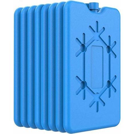 Pack De Glace Reutilisable - Pour Sac Isolé Ou Glacière - Ultra Fin - Conserve Au Froid Jusqu’à 18 H - Lot De 8 (1/3)
