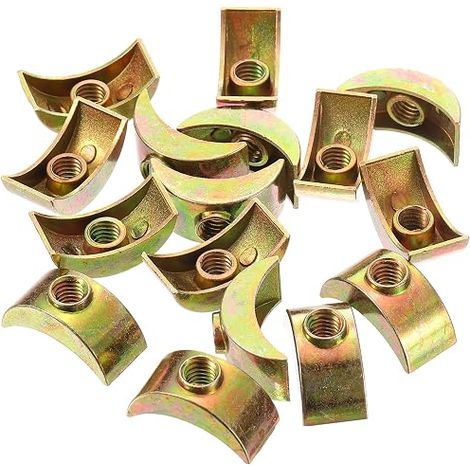QUARKZMAN Écrous Demi-Lune M6 Rondelles Alliage De Zinc Bronze 16pcs (1/5)