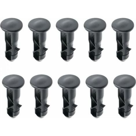 , 10-pack, 65 x 18 mm, black plastic hinge pin for garbage bin lids, for 240 l household and commercial bins (1/4)