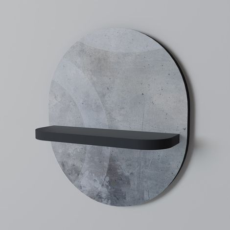 Mensola ovale MUTED ARC nera (1/5)