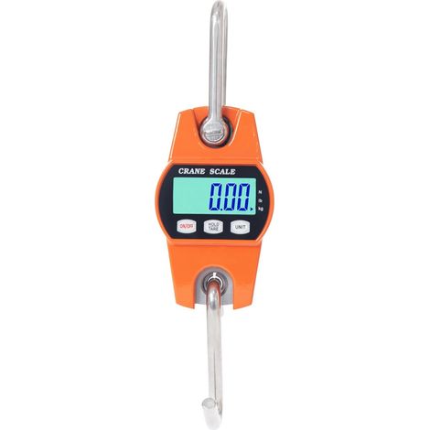 Peson Electronique 300kg Balance Crochet Suspendu Dynamomètre LCD Crochet Peseur Industrielle Pèse Poids 300kg/600lbs