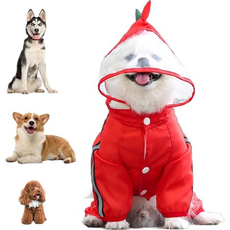 Dog Raincoat with Paws, Waterproof for Dogs Versatile Pet (1/5)