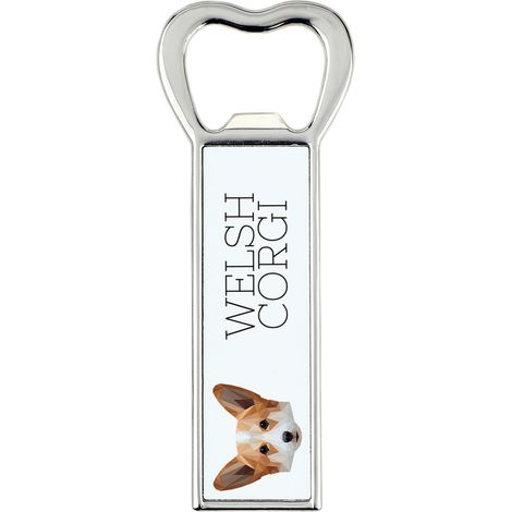 Apribottiglie Pembroke Welsh Corgi con foto e iscrizione per birra Art-Dog (1/5)