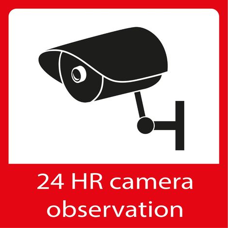 Alecto Fensteraufkleber Kameraüberwachung 5x