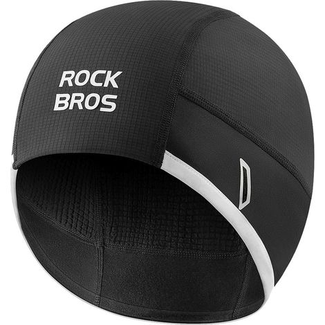 Casquette de cyclisme d'hiver coupe-vent, taille 54-61 cm - noire (1/4)