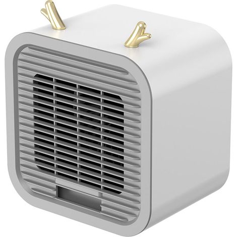 Ventilateur USB Silencieux Mini Air Cooler Portable pour Bureau et Extérieur Gris (1/5)