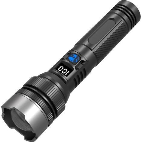 Rechargeable Flashlight High Lumens - 1,000,000 Lumen LED Super Bright, LCD Display, 5 Modes, IPX7 Waterproof, Handheld Powerful Flashlight for Camping, Home, and Emergencies (1/4)