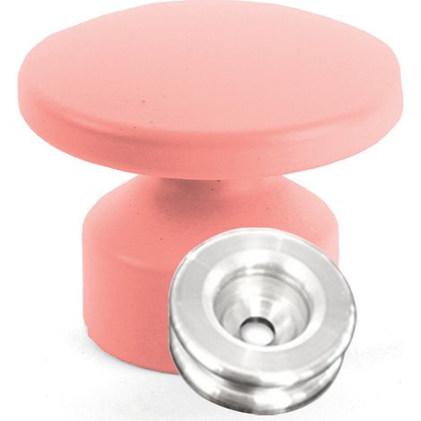 Kit de Fixation : Rondelle multi-matériaux Alu + Grande Patère convexe Flamant rose - L'Attachante (1/5)