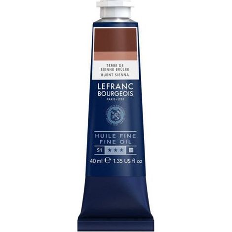 Peinture à l'huile - Fine - Terre de sienne brûlée - 481 - Lefranc Bourgeois - 40ml (1/2)