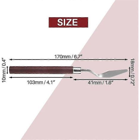 Spatule, racloir et outil de mélange pour peinture artistique (1,6 pouce) (1/5)