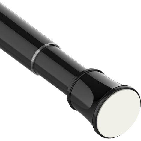 Tringle à rideaux sans perçage extensible de douche Réglable avec 12 anneaux à rideaux pour armoires, fenêtres, penderies 1 pièce 135-200 cm (1/5)