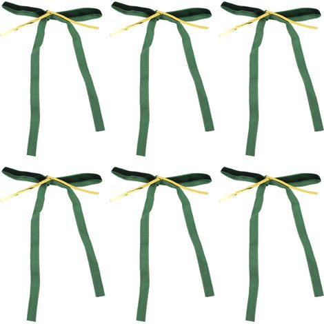 24 nœuds décoratifs en velours vert pour couronnes de Noël, guirlandes, décorations de mariage et de sapin. (1/5)