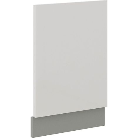 Frontblende Geschirrspüler integriert 45 cm Weiß Hochglanz Küche Bianca Grey (1/2)