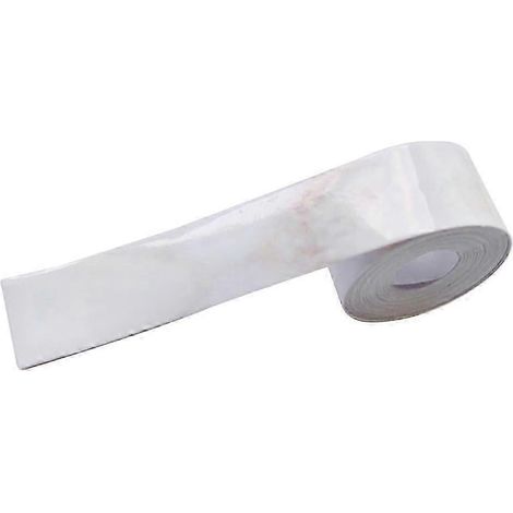 Autocollant mural adhésif imperméable en PVC pour carrelage, à faire soi-même, pour salle de bain.-White