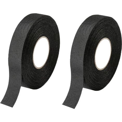 Stück Kabelisolierband, 19 mm x 15 m, elektrisches Isolierband, selbstklebende elektrische Gewebeisolierung, hitzebeständiges Band für Elektriker, Auto-, Motorrad- und Motorkabel