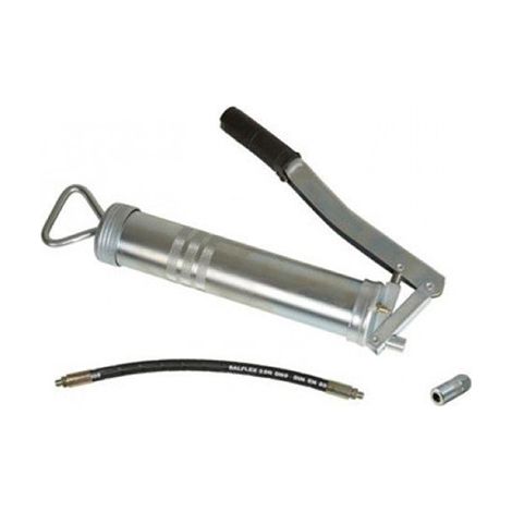 Pistolet à graisse à levier manuel 500 ml, tube, embout, graisse en vrac (1/2)