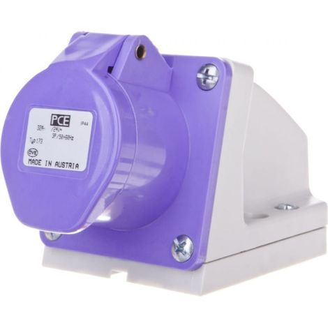Enchufe fijo 32A 3P 24V morado IP44 173V