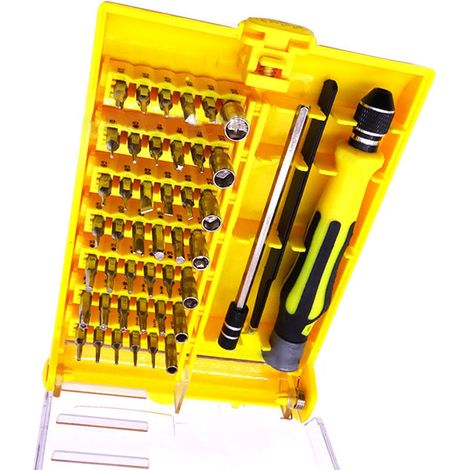 45-in-1-Handschraubendreher-Set mit Bithalter, Steckschlüsseln und magnetischem Bithalter, komplettes Sortiment für Heimwerkerprojekte (1/5)