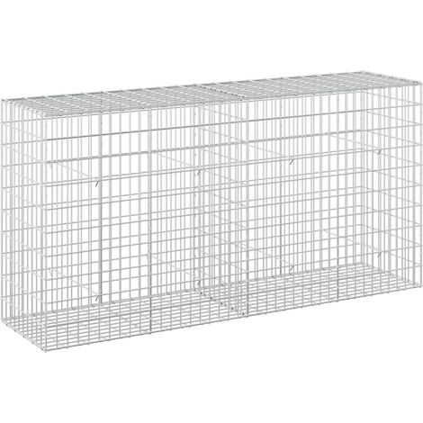 Gabione mit 5 mm Draht und 5x10 cm Maschen 200x50x100 cm vidaXL (1/5)