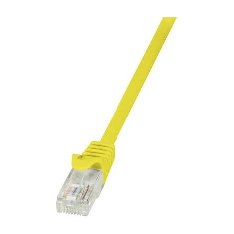 Câble réseau RJ45 CAT 6 U / UTP LogiLink - 2 connecteurs RJ45 - 0,25 m - Jaune - CP2017U (1/2)