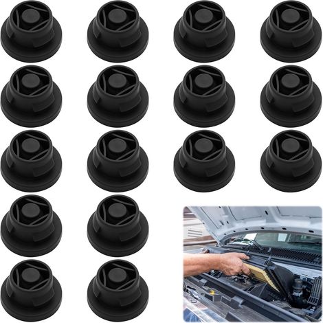Silentblock – 16 Stück – Schwarzer Gummi – Stoßdämpfend – Für Peugeot, Citroën, Ford – 23 x 14 mm (1/5)