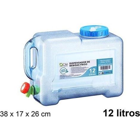 dispensador de bebidas con grifo para frigo capacidad 12 lts. 38x17x26 cms libre bda