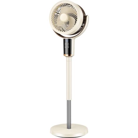 Ventilateur sur Pied Silencieux Circulateur, Oscillation 90°+80°, 62–115 cm Hauteur Réglable,3 Vitesses, Minuterie 9 h (1/5)