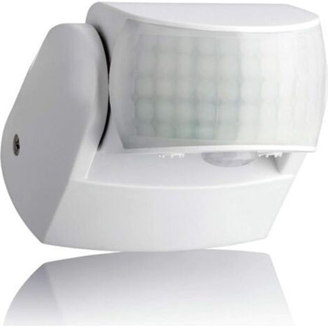 2X Détecteur de Mouvement Extérieur IP65, Montage en Saillie du Mural, programmable, 12m/180° - 3m/360°, LED adapté, Capteur Infrarouge avec 2 Capteurs
