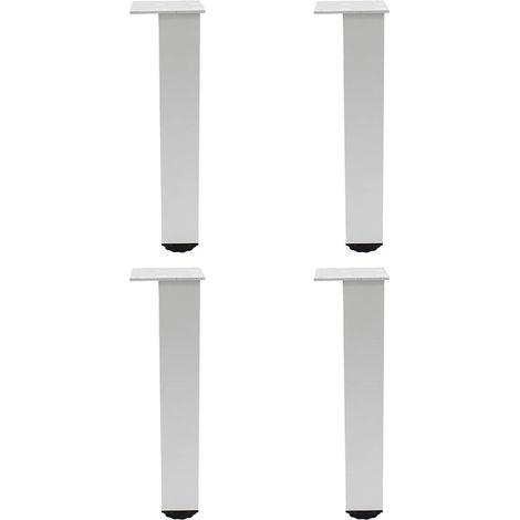 Pieds de meubles réglables en aluminium, lot de 4, pour meubles, canapés et tables, argent, 40 cm (plage de réglage 400-418 mm) (1/5)