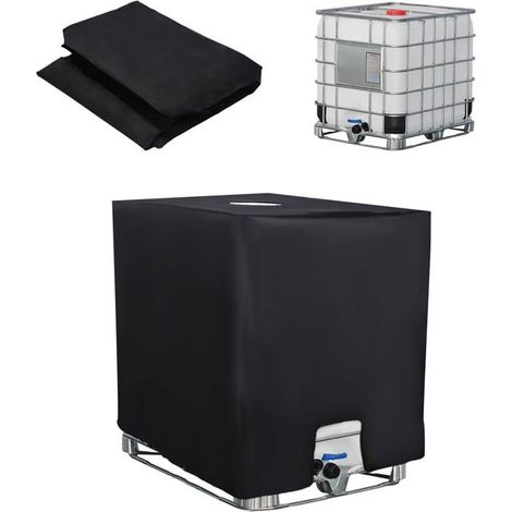 Housse pour cuve IBC de 1000 L, réservoir d'eau, anti-UV, étanche à la poussière, humidificateur d'eau de pluie, bâche de prote... (1/5)