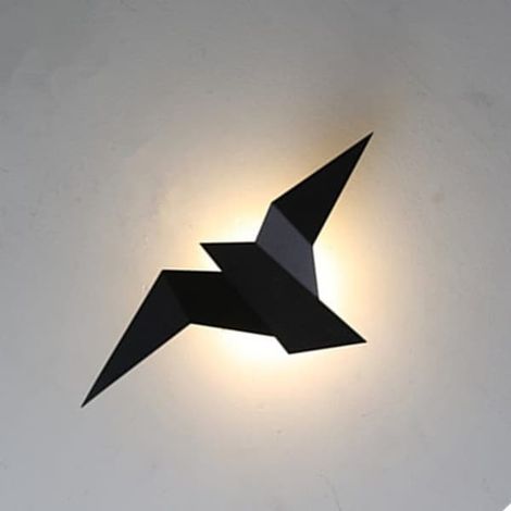 Appliques murales LED nordiques en forme d'oiseau - Décoration de chambre - Éclairage intérieur moderne - Lumière chaude (1/4)