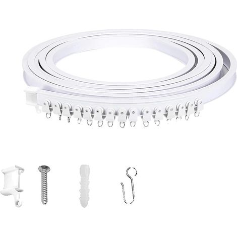 Tringle à rideau de plafond, design flexible, installation facile, 2Mètres(6.6FT) (1/2)
