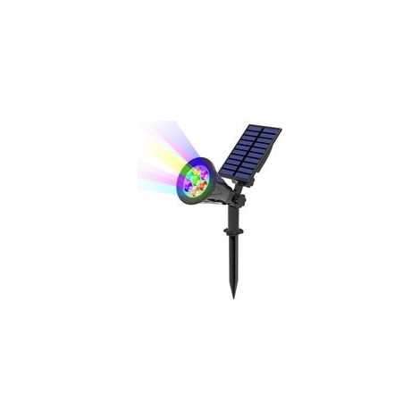 Lampe solaire extérieure réglable avec 7 LED, projecteur solaire sans fil étanche IP65 pour jardin, cour et allées – 2 modes d’éclairage (1/5)