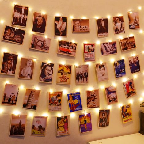 120LEDs Guirlande Lumineuse Photo, 12M USB Guirlande Photo Blanc chaud Avec 52 Clips (1/5)
