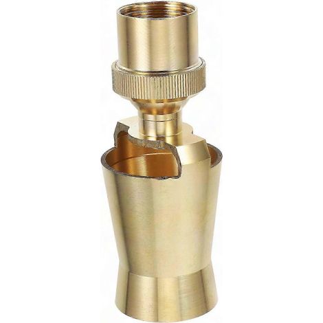Golden Mushroom Brass Fountain Nozzle for Outdoor Pond & Garden Decor 14x5.5x4.8cm (1/5)