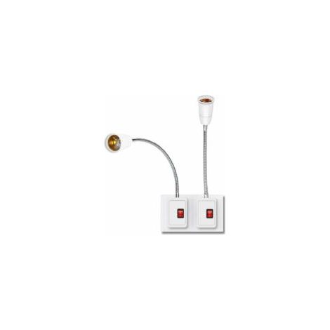 Pièces Porte Lumière de l'Ampoule E27 LED,Support De Lampe Convertisseur avec Interrupteur,Douille avec Interrupteur E27,Lampe Prise Murale,Lampe de Lecture,Douille E27 Prise,pour Chambre Bureau - Cre (1/4)